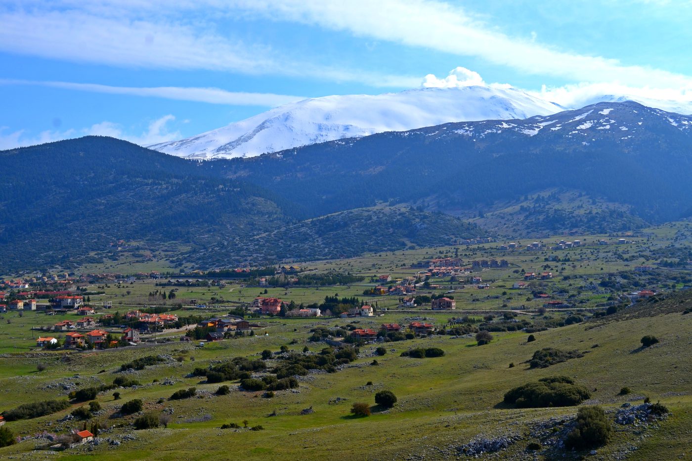 Mountain landscape on Mount Parnassus near Arachova, central Greece