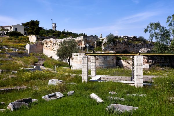 Ruins of the Sanctuary of Demeter at Eleusis, site of the ancient Mysteries