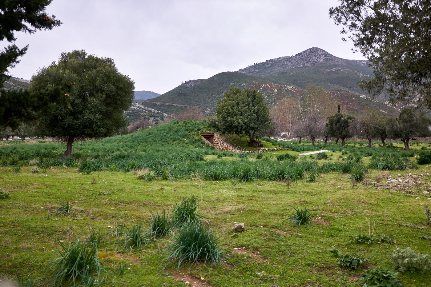The burial mound of the Plataeans on the Marathon battlefield, Attica